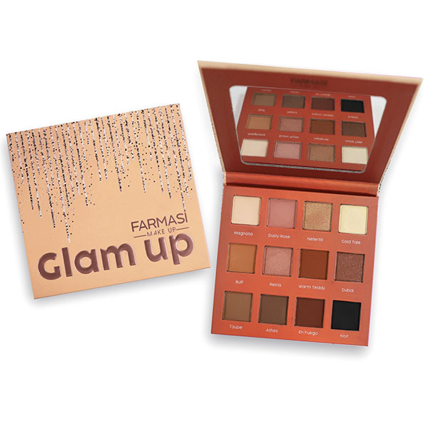 FARMASI MAKE UP GLAM UP EYESHADOW PALETTE 12 SHADES - SHG Cosmetics